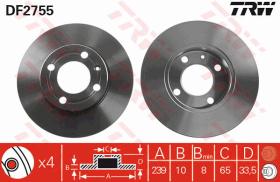 TRW DF2755 - JGO DISCOS DE FRENO