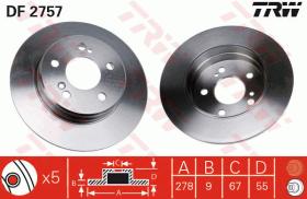 TRW DF2757 - JGO DISCOS DE FRENO