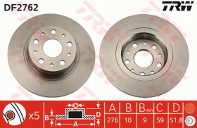 TRW DF2762 - JGO DISCOS DE FRENO