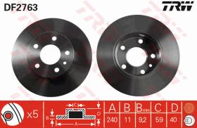 TRW DF2763 - JGO DISCOS DE FRENO