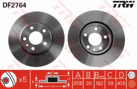 TRW DF2764 - JGO DISCOS DE FRENO