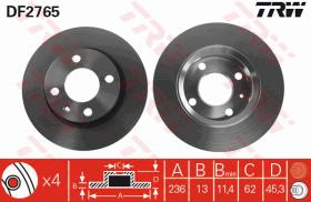 TRW DF2765 - JGO DISCOS DE FRENO