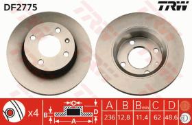 TRW DF2775 - JGO DISCOS DE FRENO