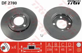 TRW DF2780 - JGO DISCOS DE FRENO