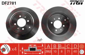 TRW DF2781 - JGO DISCOS DE FRENO