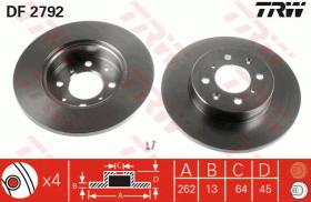 TRW DF2792 - JGO DISCOS DE FRENO