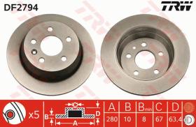 TRW DF2794 - JGO DISCOS DE FRENO