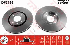 TRW DF2796 - JGO DISCOS DE FRENO