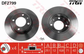 TRW DF2799 - JGO DISCOS DE FRENO