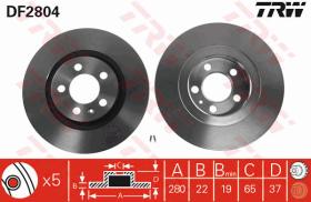 TRW DF2804 - JGO DISCOS DE FRENO