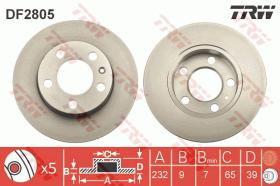 TRW DF2805 - JGO DISCOS DE FRENO