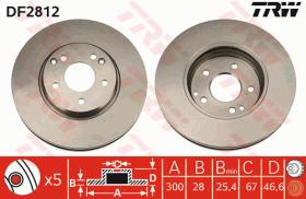 TRW DF2812 - JGO DISCOS DE FRENO