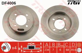 TRW DF4006 - JGO DISCOS DE FRENO