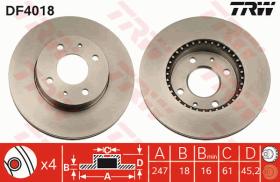 TRW DF4018 - JGO DISCOS DE FRENO