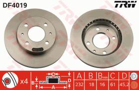 TRW DF4019 - JGO DISCOS DE FRENO