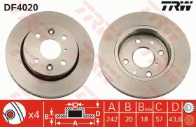 TRW DF4020 - JGO DISCOS DE FRENO