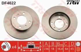 TRW DF4022 - JGO DISCOS DE FRENO