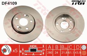 TRW DF4109 - JGO DISCOS DE FRENO