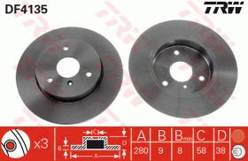 TRW DF4135 - JGO DISCOS DE FRENO