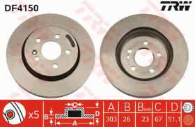 TRW DF4150 - JGO DISCOS DE FRENO