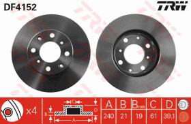 TRW DF4152 - JGO DISCOS DE FRENO