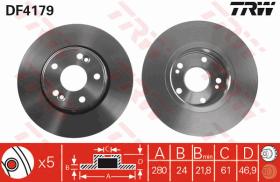 TRW DF4179 - JGO DISCOS DE FRENO