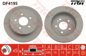 TRW DF4195 - JGO DISCOS DE FRENO