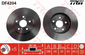 TRW DF4204 - JGO DISCOS DE FRENO