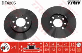 TRW DF4205 - JGO DISCOS DE FRENO