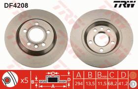 TRW DF4208 - JGO DISCOS DE FRENO