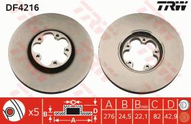 TRW DF4216 - JGO DISCOS DE FRENO