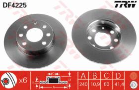 TRW DF4225 - JGO DISCOS DE FRENO