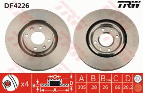 TRW DF4226 - JGO DISCOS DE FRENO