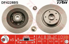 TRW DF4228BS - DISCO FRENO CON RODAMIENTO