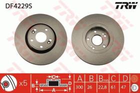 TRW DF4229S - DISCO DE FRENO