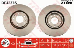 TRW DF4237S - DISCO DE FRENO