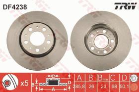 TRW DF4238 - JGO DISCOS DE FRENO