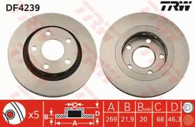 TRW DF4239 - JGO DISCOS DE FRENO