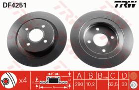 TRW DF4251 - JGO DISCOS DE FRENO