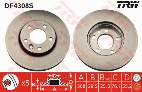 TRW DF4308S - DISCO DE FRENO