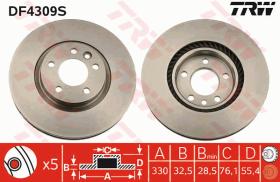 TRW DF4309S - DISCO DE FRENO