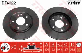 TRW DF4322 - JGO DISCOS DE FRENO