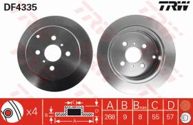 TRW DF4335 - JGO DISCOS DE FRENO