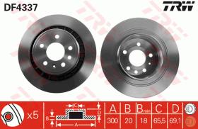 TRW DF4337 - JGO DISCOS DE FRENO