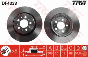 TRW DF4338 - JGO DISCOS DE FRENO