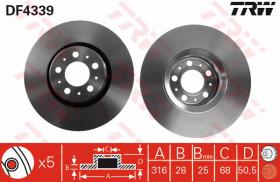 TRW DF4339 - JGO DISCOS DE FRENO