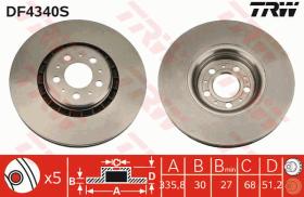 TRW DF4340S - DISCO DE FRENO