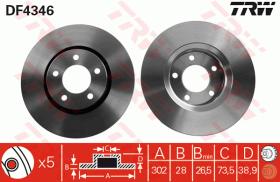 TRW DF4346 - JGO DISCOS DE FRENO