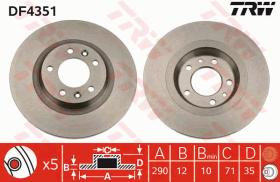 TRW DF4351 - JGO DISCOS DE FRENO