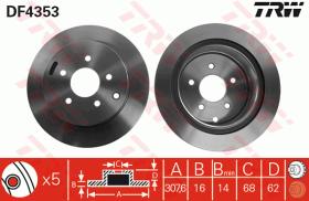 TRW DF4353 - JGO DISCOS DE FRENO